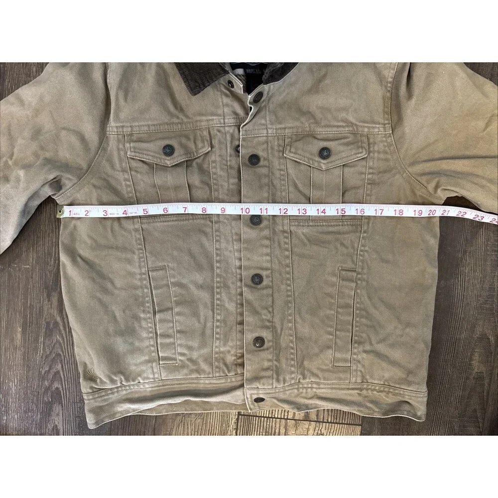 Cody James Boys Western Boys Jacket XL Tan Fleece Lined Canvas Barn Cowboy Ranch